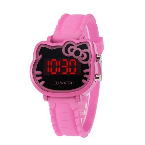 Afbeelding van Nieuwe Hello Kitty Leuke Cartoon Elektronische Horloge Kind Basisschoolleerlingen Meisjes Waterdichte Kinderen Horloges Vrouwen Geschenken