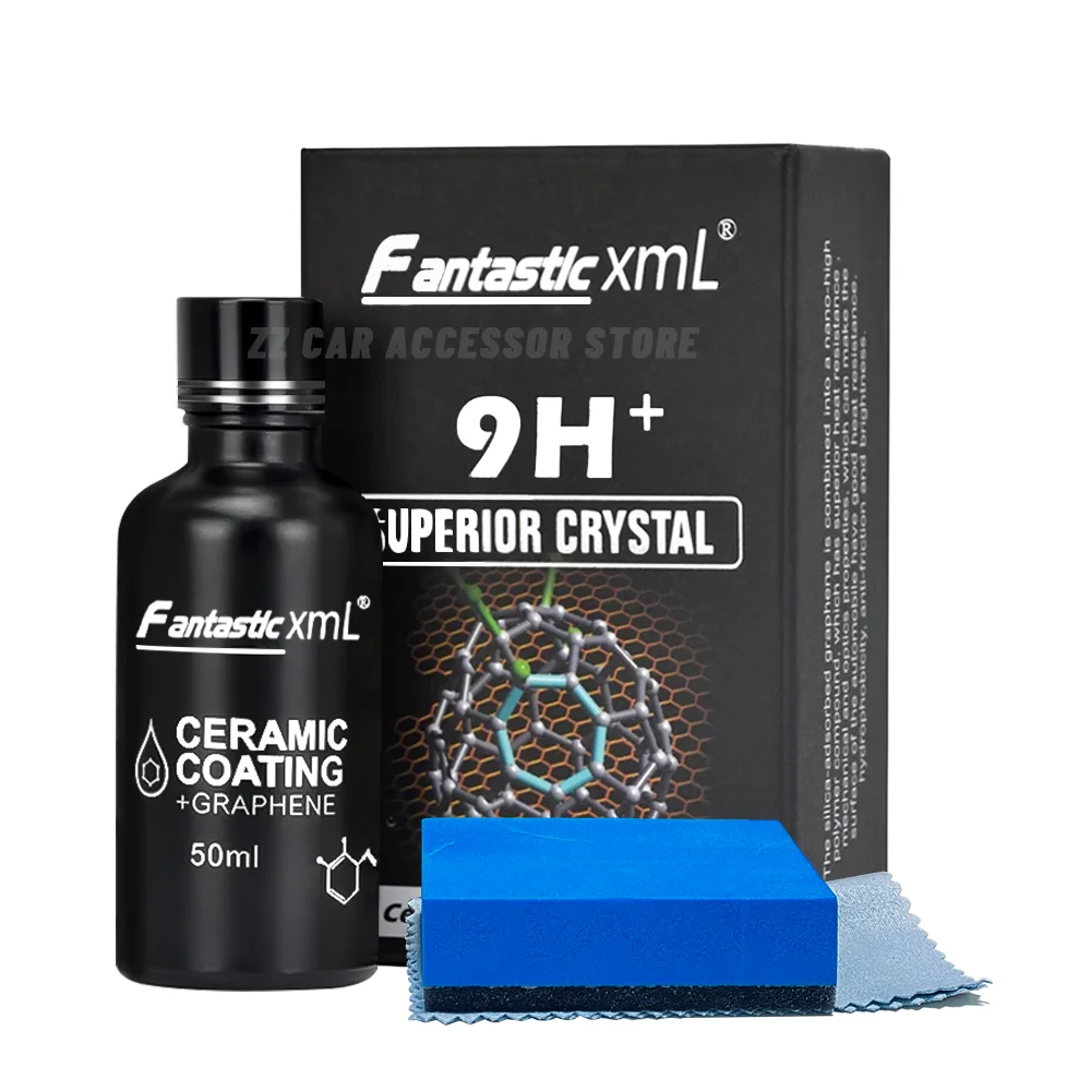 Immagine di Protezione Ceramica Nano Grafene 9H per Auto - Rivestimento Idrofobico 50ml con Resistenza ai Graffi e alle Alte Temperature