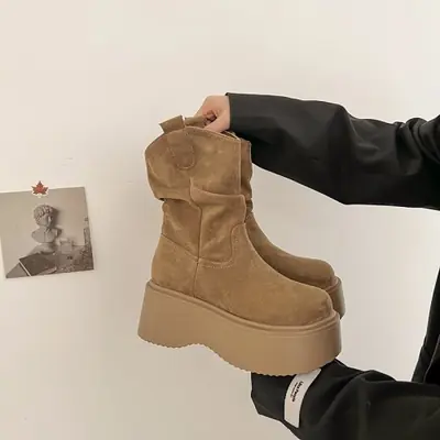 Image de Bottines à plateforme femme - Design élégant, hiver 2026
