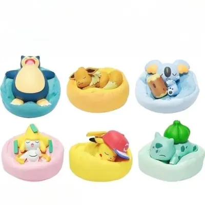 Image de Figurines Pokémon Pikachu & Eevee - Kit de 6 Miniatures pour Voiture