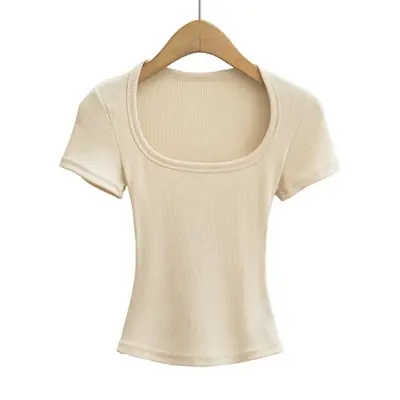 Image de Haut Été Femme Col Carré - Coupe Cintrée & Élastique