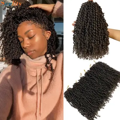 Image de Mèches de Crochet Pré-Bouclées Marron Gingembre