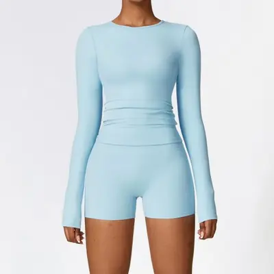 Image de Ensemble Yoga 2 Pièces Sans Couture pour Femmes