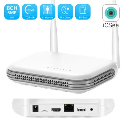 Image de NVR WiFi 8CH 3MP - Surveillance Vidéo Sans Fil avec Détection de Visage