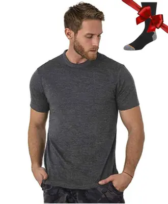 Image de T-shirt Homme en Laine Mérinos Ultra-Fine - Base Thermique Respirante