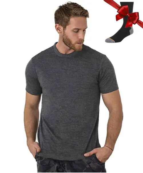 Image de T-shirt Homme en Laine Mérinos Ultra-Fine - Base Thermique Respirante