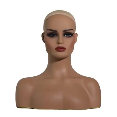 Image de Tête de Mannequin Réaliste pour Perruques avec Maquillage