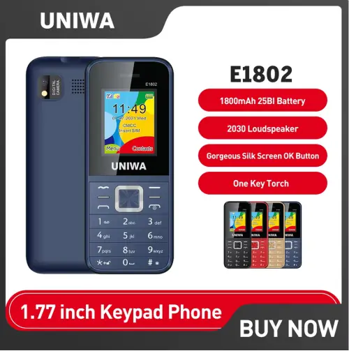 Image de Téléphone Portable pour Personnes Âgées - Écran 1.77" et Double SIM