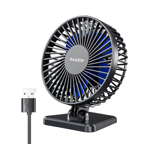 Immagine di GAIATOP Mini USB Ventilatore da tavolo Ventilatore portatile Desktop Office USB Ventilatori di raffr...