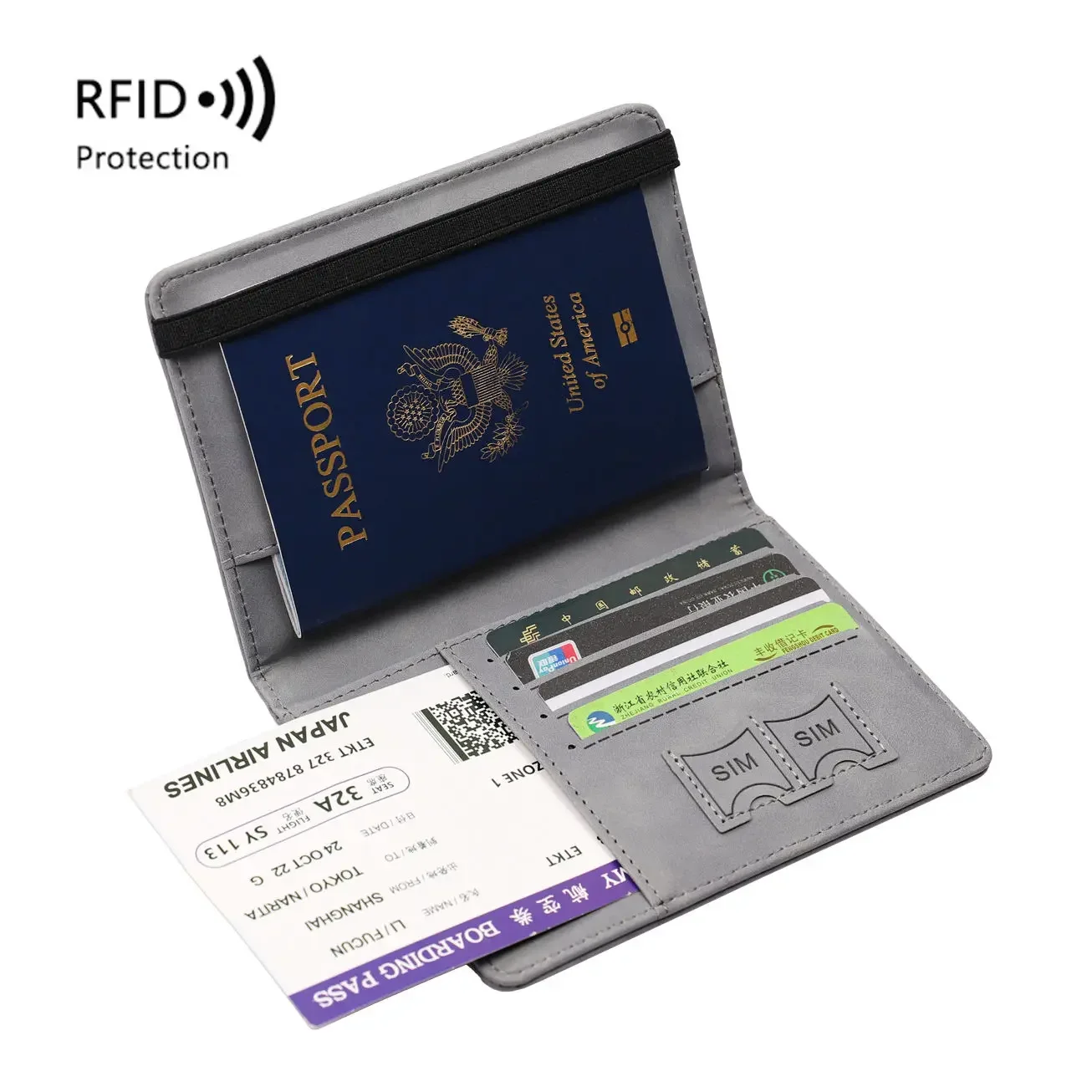 Immagine di Porta Passaporto RFID con Slot Multifunzione