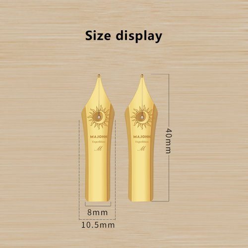 Immagine di Penna Stilografica Majohn No.8 in Oro e Argento Lucido