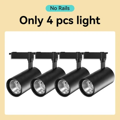 No rieles negro 4PCS