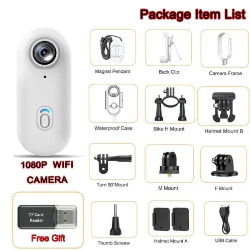 Image de Caméra d'action 4K Ultra Portable - Mini Caméra Sport avec Support Magnétique