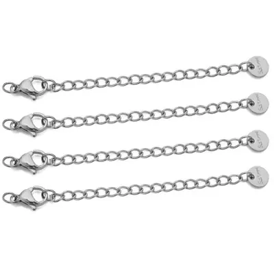 Image de Chaînes d'Extension Acier Inoxydable - Kit DIY Bijoux
