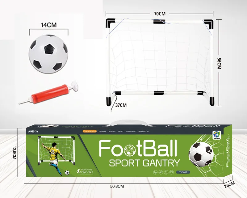 Immagine di Cancello da calcio per pratica di calcio, telaio in rete portatile pieghevole per bambini per esterni