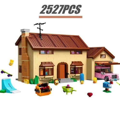 Zdjęcie Nowa seria Street View – Duży dom rodzinny z 2527 elementów, model klocki konstrukcyjne, puzzle domek do składania, zabawka edukacyjna dla dzieci i dorosłych