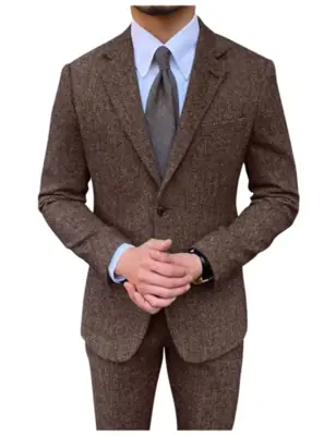 Image de Costume Homme Rétro Britannique à Chevrons