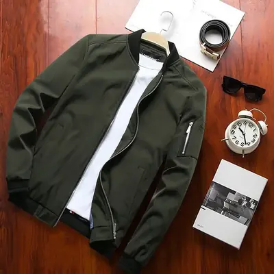 Image de Bomber Noir Streetwear Homme - Coupe Ajustée