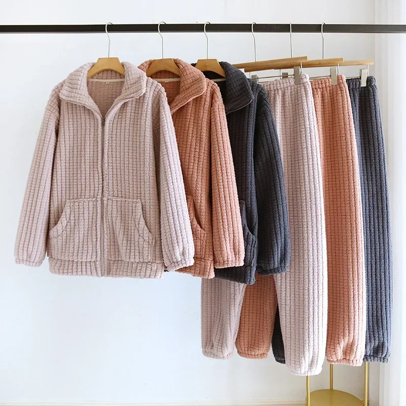 Image de Pyjama Couple Flanelle Doux & Chaud - Automne/Hiver 2026
