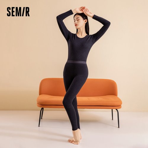 Immagine di Set di Biancheria Intima da Donna in Cotone Morbido e Elastico - Camicia a Strati Base Spessa, Slim Fit, Perfetta per l'Autunno, Abbigliamento da Casa Comfortevole e Versatile