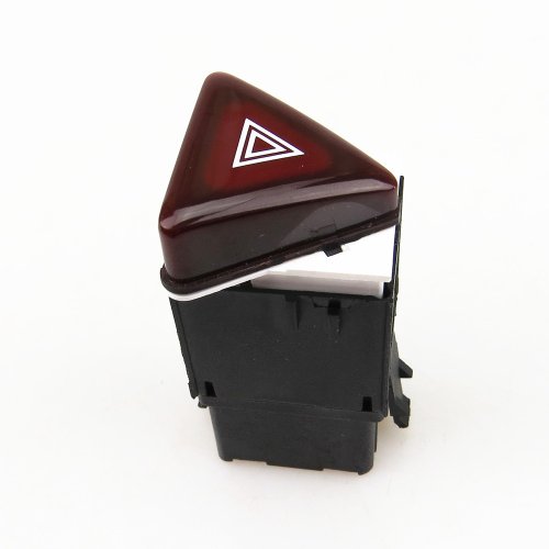 Imagen de Botón de Interruptor de Doble Flash con Alarma Roja Oscura para Volkswagen Golf, Jetta MK5, GTI, Rabbit (2004-2009) - Código 18G 953 509