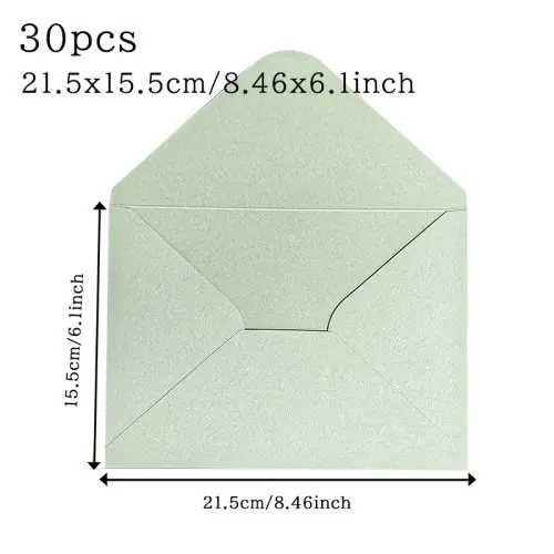 Image de Enveloppes Vertes Mariage - Lot de 30