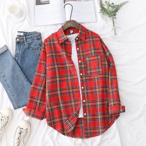 Chemise à Carreaux Femme - Style Collège Décontracté 2025
