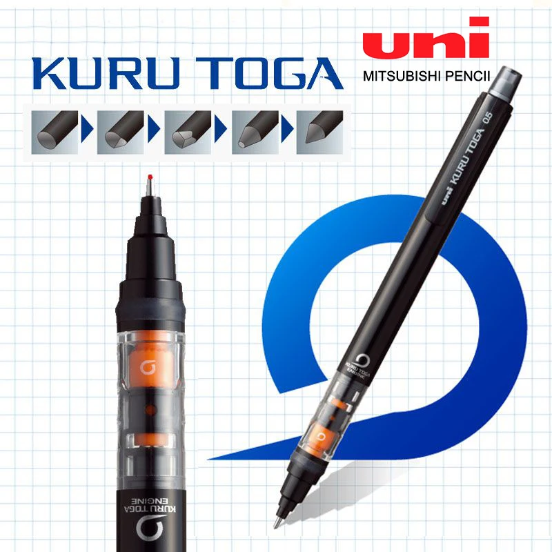 Afbeelding van UNI Kuru Toga Vulpotlood M5-452 Tekenpotlood 0,5 mm Laag zwaartepunt Automatische rotatie Schoolbenodigdheden Briefpapier
