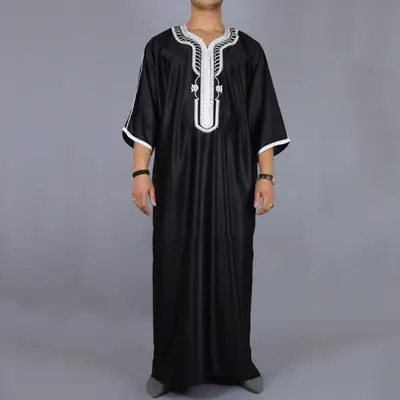 Image de Jubba Homme Musulman - Tenue Traditionnelle Élégante