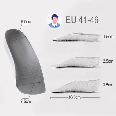Image de Semelles Orthopédiques Hauteur +7cm - Soulagement Pieds Plats