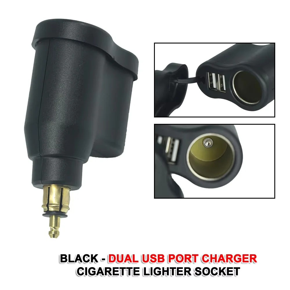 Doble USB-Negro