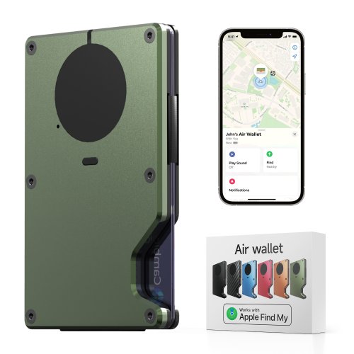 Bild von Schmales Herren-Portemonnaie mit integriertem AirTag-Chip, RFID-blockierendem Kreditkartenetui und Apple Find My Kompatibilität