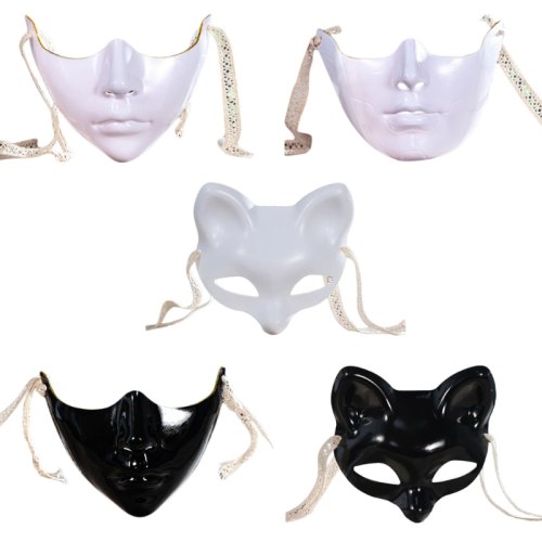Imagen de Máscara de Media Cara para Cosplay y Halloween