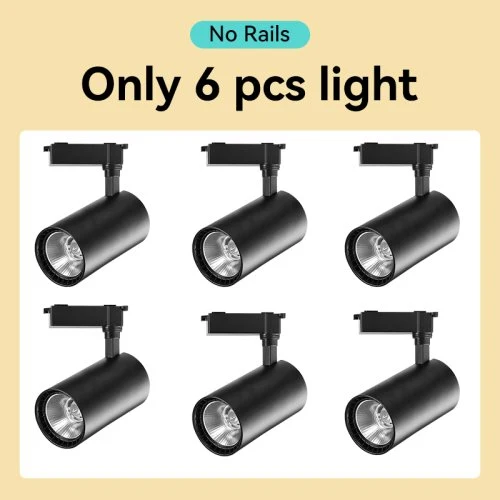 No rieles negro 6PCS