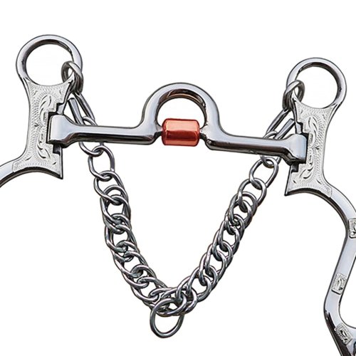 Immagine di Morso per Cavallo in Acciaio Inox con Bocca in Rame - 130 mm