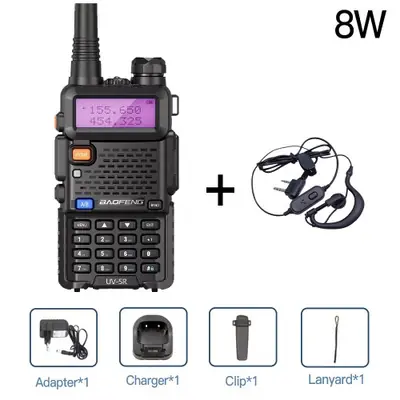 Image de Talkie-Walkie Baofeng UV-5R 8W - Double Bande, Longue Portée