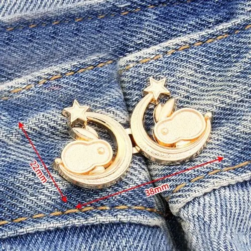 Image de Clip de Taille Réglable pour Jeans - Accessoire Pratique & Stylish