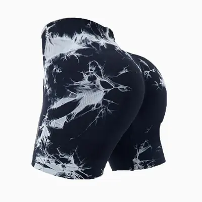 Image de Shorts de Yoga Tie-Dye Femme - Ceinture Rehausseuse Fessiers