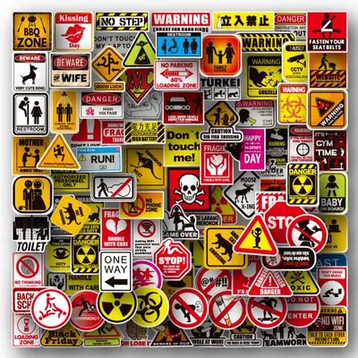 Image de Stickers Danger & Interdit - Dessin Animé Cool pour Enfants