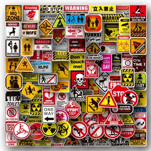 Image de Stickers Danger & Interdit - Dessin Animé Cool pour Enfants