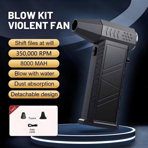 Immagine di Ventilatore Turbo Potente 350.000 Giri/min - Aspirapolvere Ricaricabile con Venti Forti