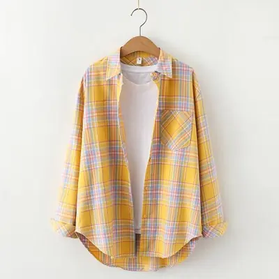 Image de Chemise à Carreaux Flanelle Femme - Tendance 2025