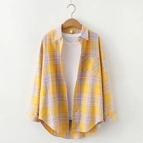 Image de Chemise à Carreaux Flanelle Femme - Tendance 2025