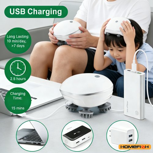 Imagen de Limpiador eléctrico 2 en 1 para el cuero cabelludo y masajeador para mascotas: cepillo de vibración profunda para lavado de cabello y relajación de mascotas, recargable y fácil de limpiar