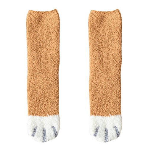 Image de Chaussettes Peluche Chat Mignon - Douceur Hivernale
