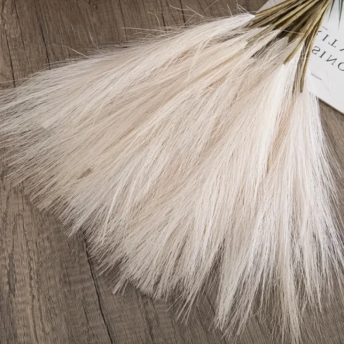 Afbeelding van 10st faux pampasgras, pampasgras voor vloervaas, pampasgras decor hoog voor vaasvullers, boho rustieke boerderij home decor