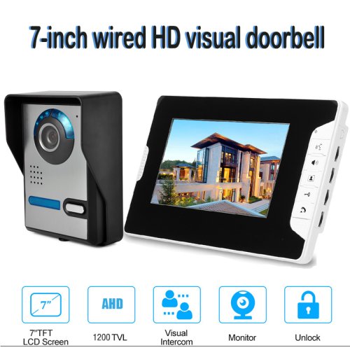 Image de Sonnette Vidéo 7 Pouces avec Caméra IR Étanche