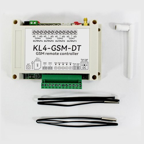 Imagen de Controlador GSM de 4 Canales con Relé Inalámbrico para Automatización de Puertas y Seguridad Residencial