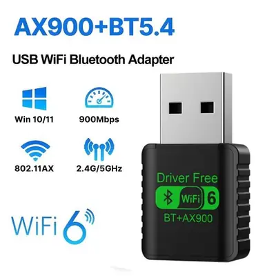 Image de Dongle WiFi 6 USB 2.0 avec Bluetooth 5.4 - Double Bande 2.4GHz/5GHz
