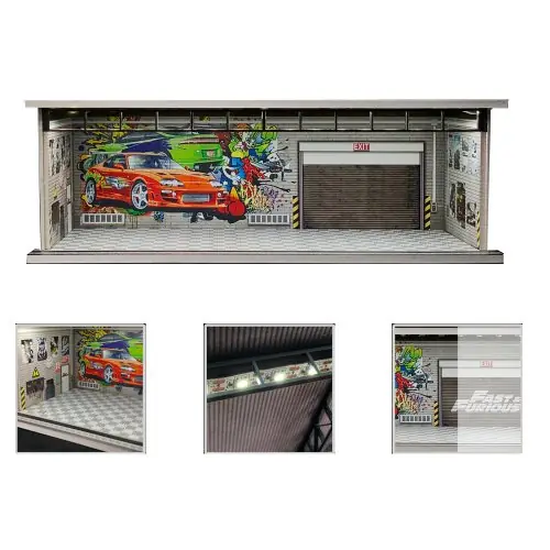 Image de Vitrine Garage Miniature 1:64 avec Éclairage LED